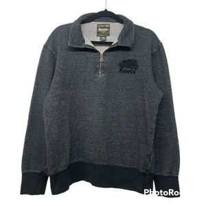 Roots Canada Men's Quarter Zip Pullover Sweater Size Medium